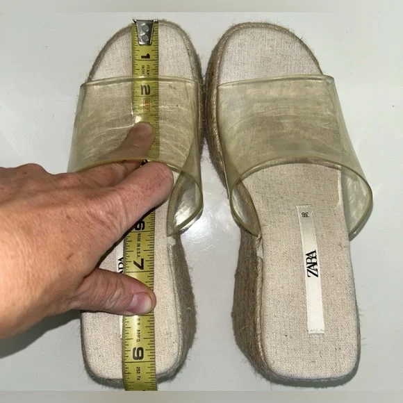 Zara Women's Clear Platform Wedges - Picture 11 of 14